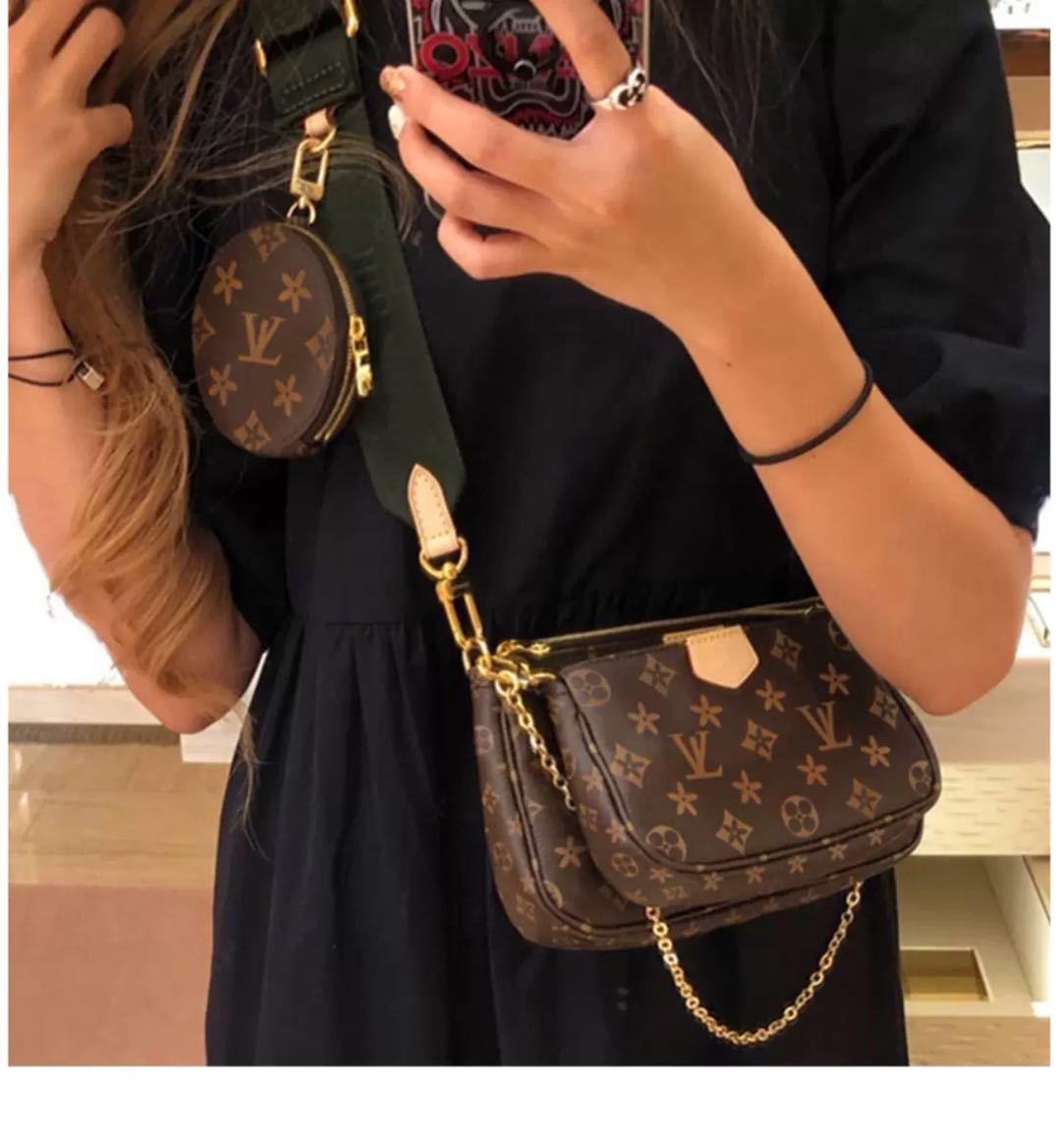 2021新款m lv女包女士单肩包真皮五合一麻将包单肩斜挎包小方包