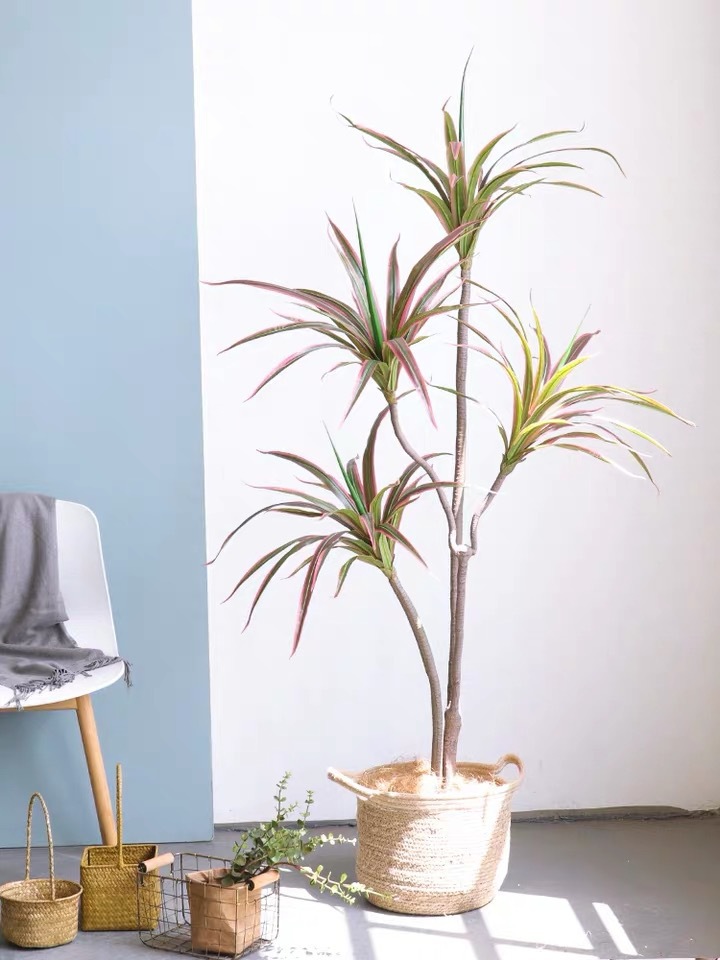 北欧ins仿真龙血树巴西木大绿植盆栽装饰摆设客厅家居办公室假树