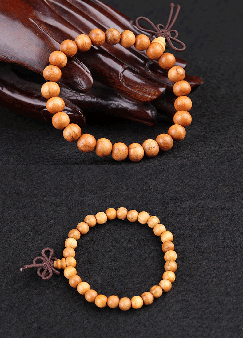桃木珠手链 野生桃木手串 桃木佛珠 圆珠情侣手链 档位珠