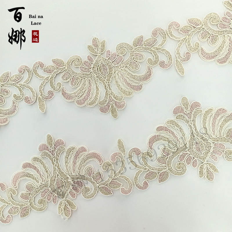 婚纱花边窗帘花边 摆裙服装花边diy婚纱刺绣花边雪纱辅料