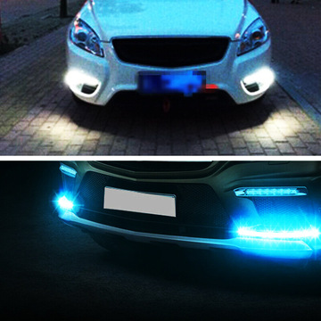 汽车摩托车日间行车灯转向灯激光雾灯防追尾带图案彩灯后雾警示灯