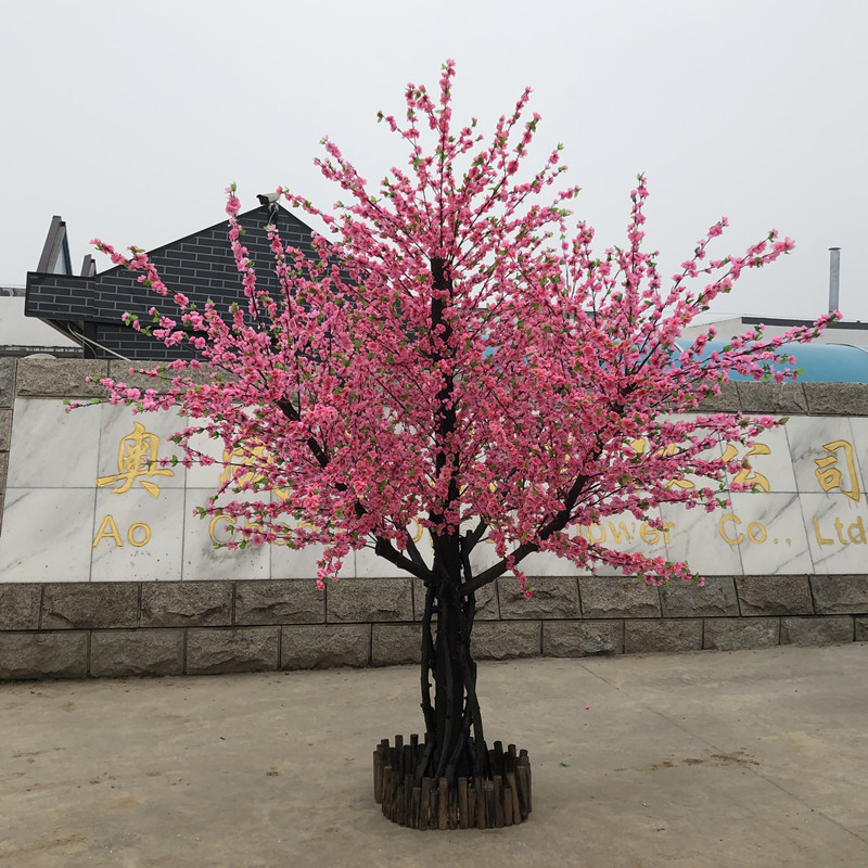仿真桃花树批发大型装饰仿真桃树婚庆酒店大堂造型假树樱花树