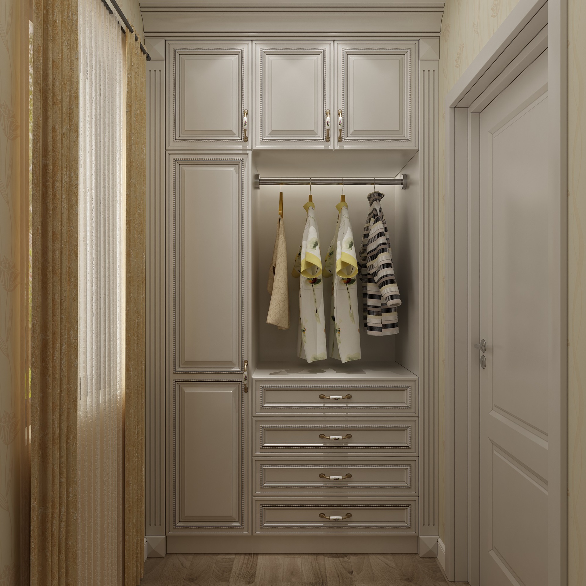 实木简约 走入式衣柜现代简约衣柜  木质衣柜厂家