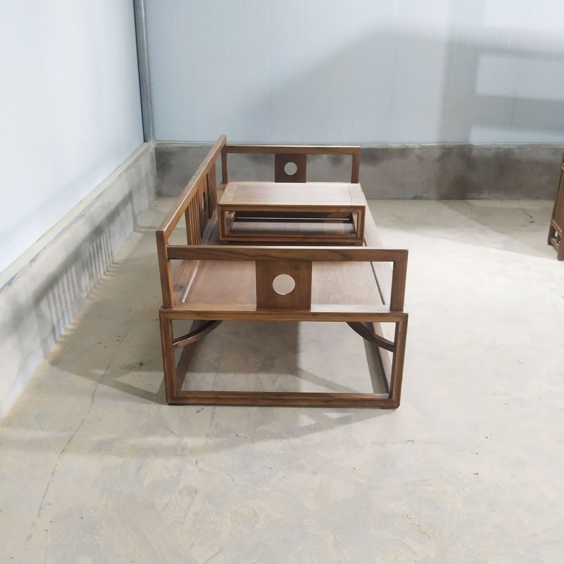 新中式实木罗汉床老榆木单人三人沙发床贵妃榻免漆实木家具罗汉床