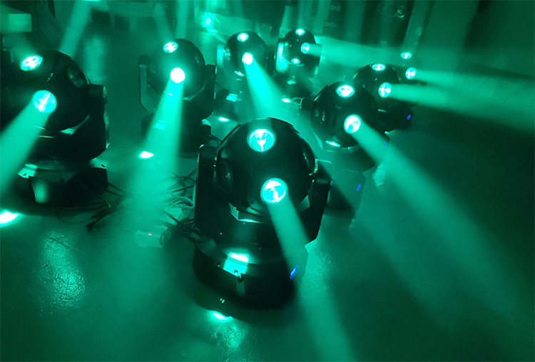 12颗led足球灯摇头光束灯ktv舞台灯酒吧夜店闪光灯户外dj激光