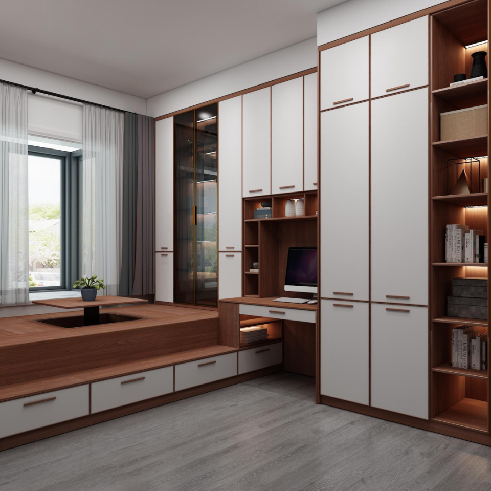 厂家直销全屋定制一站式服务壮象家居香杉实木定制新中式环保家具