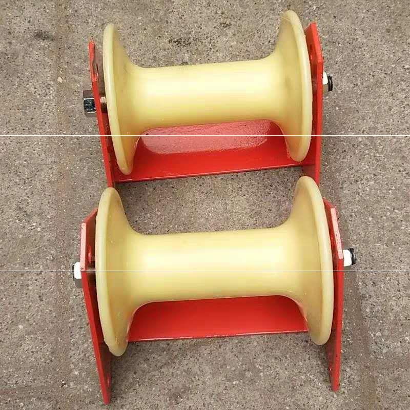 高空作业手动滑轮收绳器省力护绳轮可折叠收绳放绳卡墙角收绳器