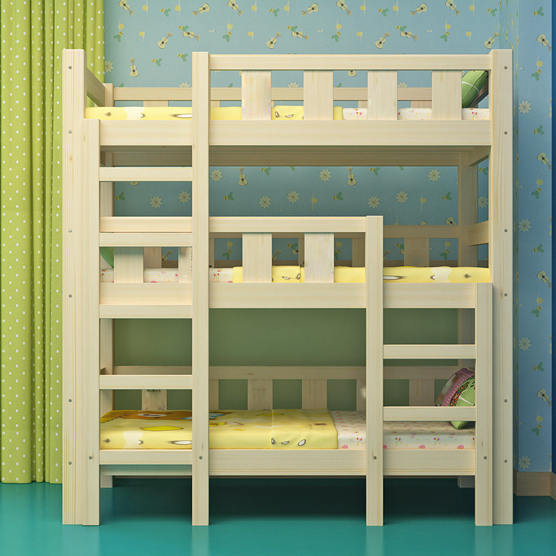 定制儿童双层三层木床幼儿园托班午休木床学生宿舍成人高低架子床