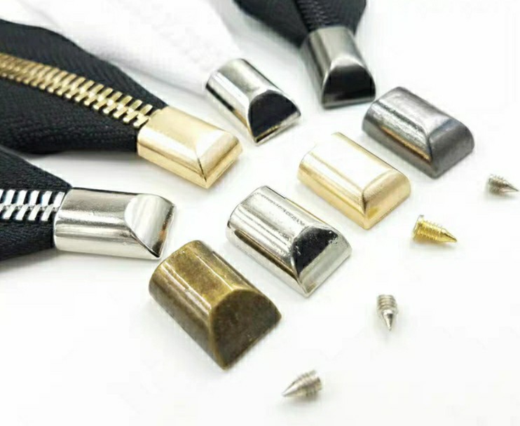 供应拉链尾锌合金尾夹拉链尾堵头 绳夹堵头箱包五金配件金属夹