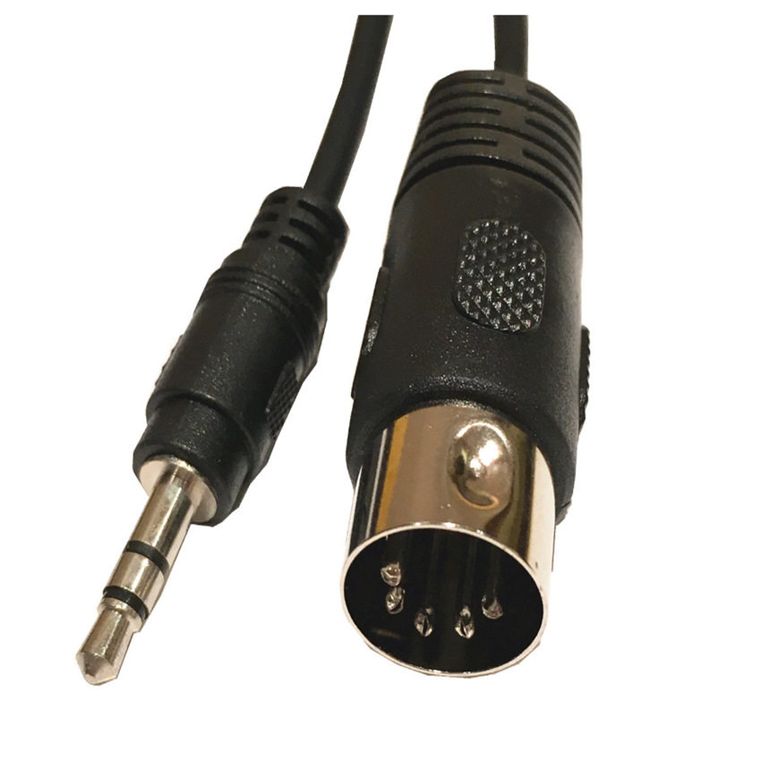 5音频插头转 midi 5芯 转接线 电脑音频输出midi5芯din5p 2米