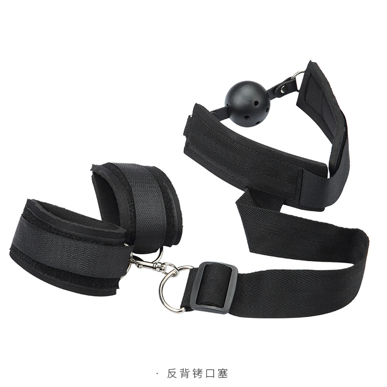 反背手铐口塞 成人用品调教工具口球女用束缚绑情趣用品 批发代发