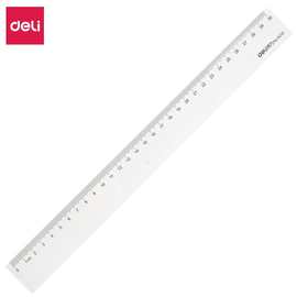 得力直尺 30cm直尺6230 绘图制图工具 透明尺30厘米直尺