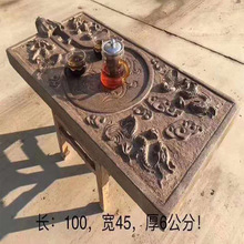 老石磨盘茶桌中式复古石头茶盘庭院石桌磨盘刻字公园石凳垫脚石