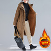 winter Long Overknee corduroy thickening cotton-padded clothes Easy Hooded Large Cotton Lambswool coat winter Long Overknee corduroy thickening cotton-padded clothes Easy Hooded Large Cotton Lambswool coat