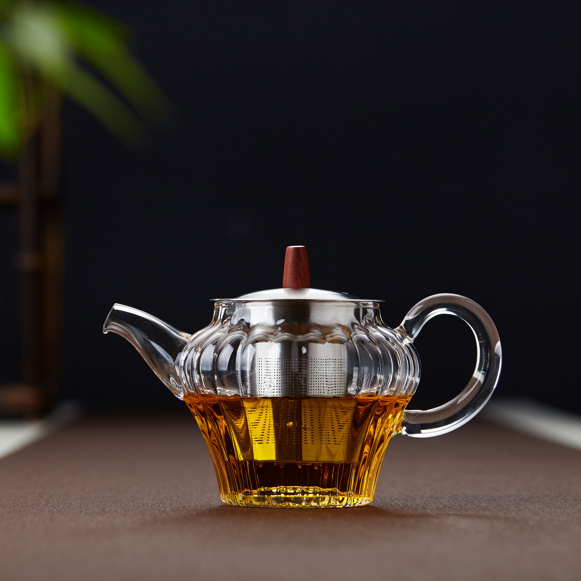 玻璃小茶壶一人用煮茶壶煮茶器网红单人家用办公室耐热新羽手工