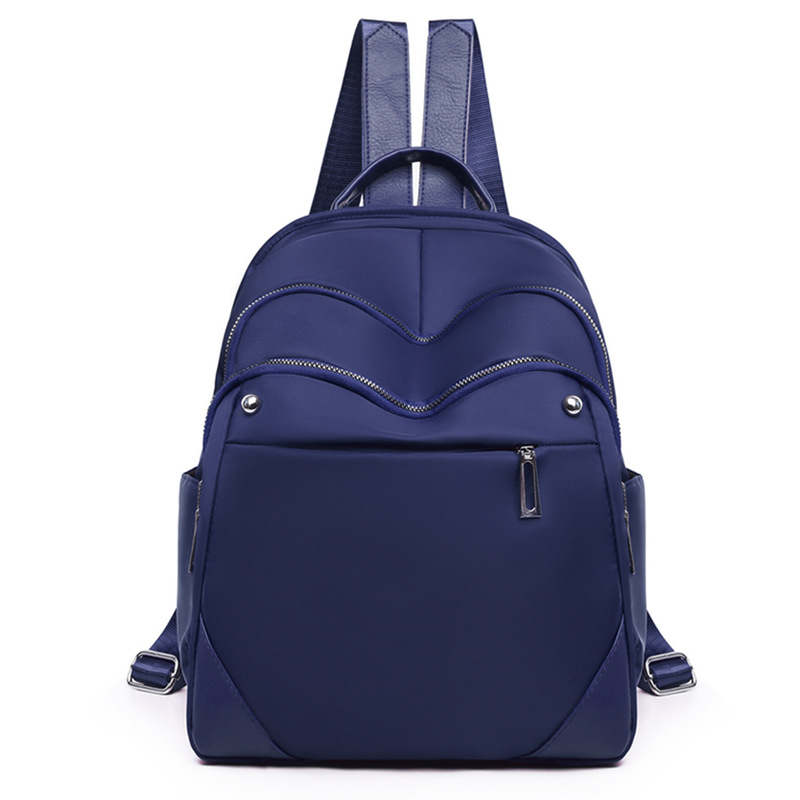 Blue Cool Fashion Backpack Women's 2020 New Trendy Simple Oxford Cloth Backpack Schoolgirl's Schoolbag