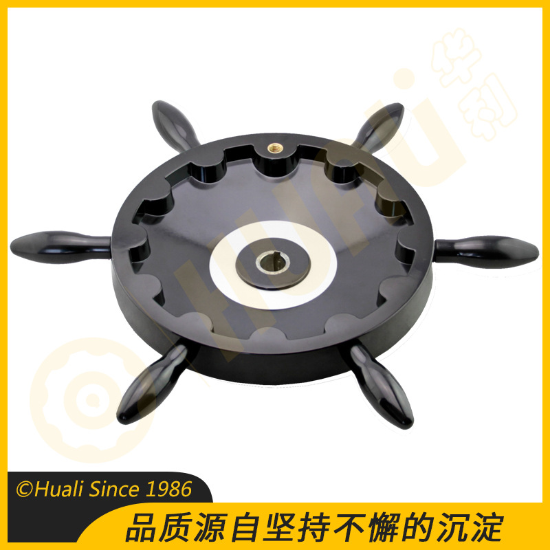 胶木内波纹手轮黑色带转动手柄机床手轮圆形内波纹手轮可批发-报价