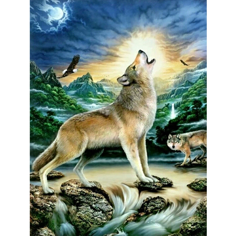 钻石画厂家批发猫浪钻5d外贸亚马逊速卖通十字绣diy儿