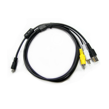 适用尼康三洋索尼数码相机线 二合一 USB AV数码相机线电脑线材鸿
