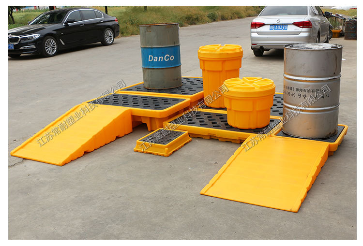 常耐单桶油桶危废液体防渗漏托盘化学品防泄塑料盛漏托盘厂家直销
