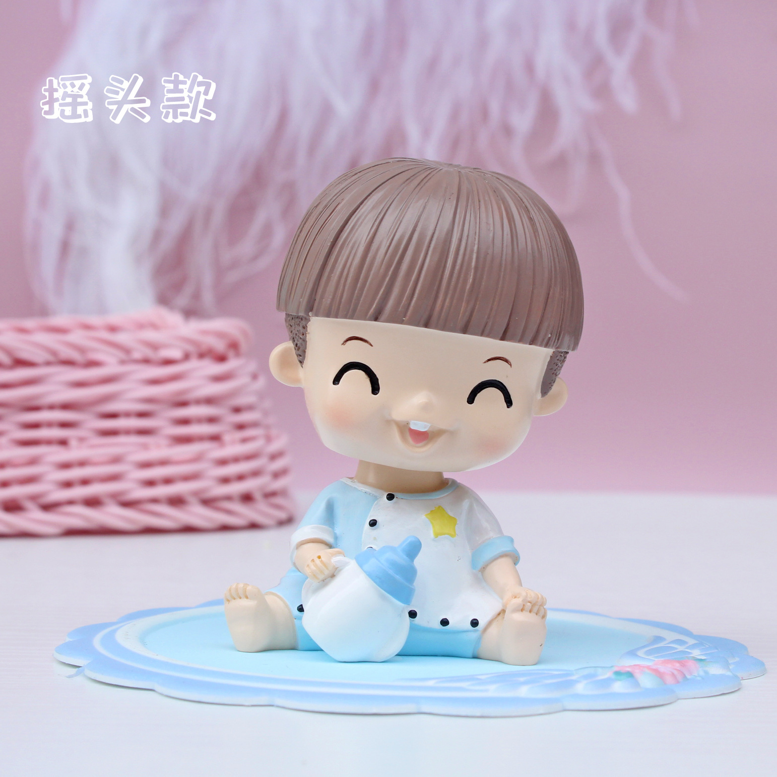 烘焙蛋糕装饰奶嘴宝宝男孩女孩生日汽车摆件周岁宝宝甜品台装饰