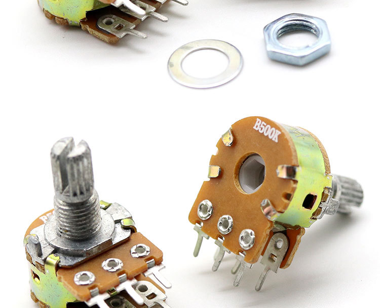 wh148双联电位器 b1k2k5k10k20k50k100k500k 双联电位器rk16 六脚