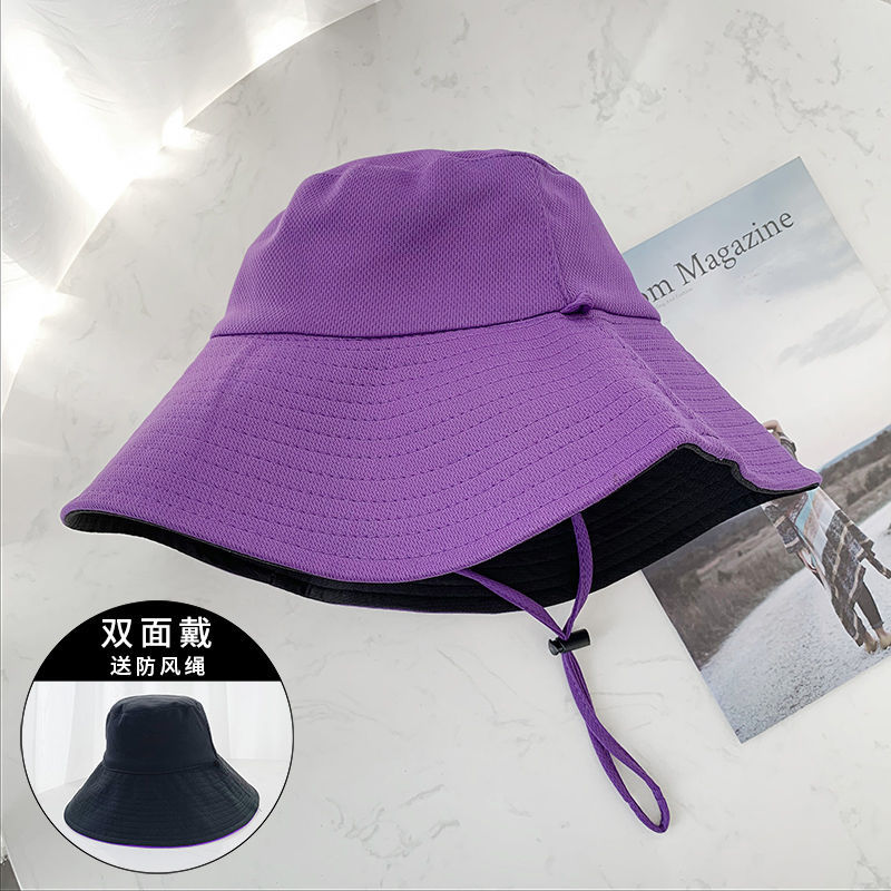 Japanese Uvcut Sun Protection Hat Women's UV Protection Barbie Hsu's Same Style All-Match Ins Sun-Shade Fisherman Hat Double-Sided Foldable