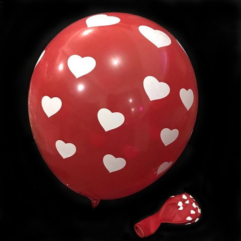 Thickened 12-Inch 2.8G Heart-Shaped Rubber Balloons Wedding Balloon Wedding Room Layout Confession Printed Love Balloon
