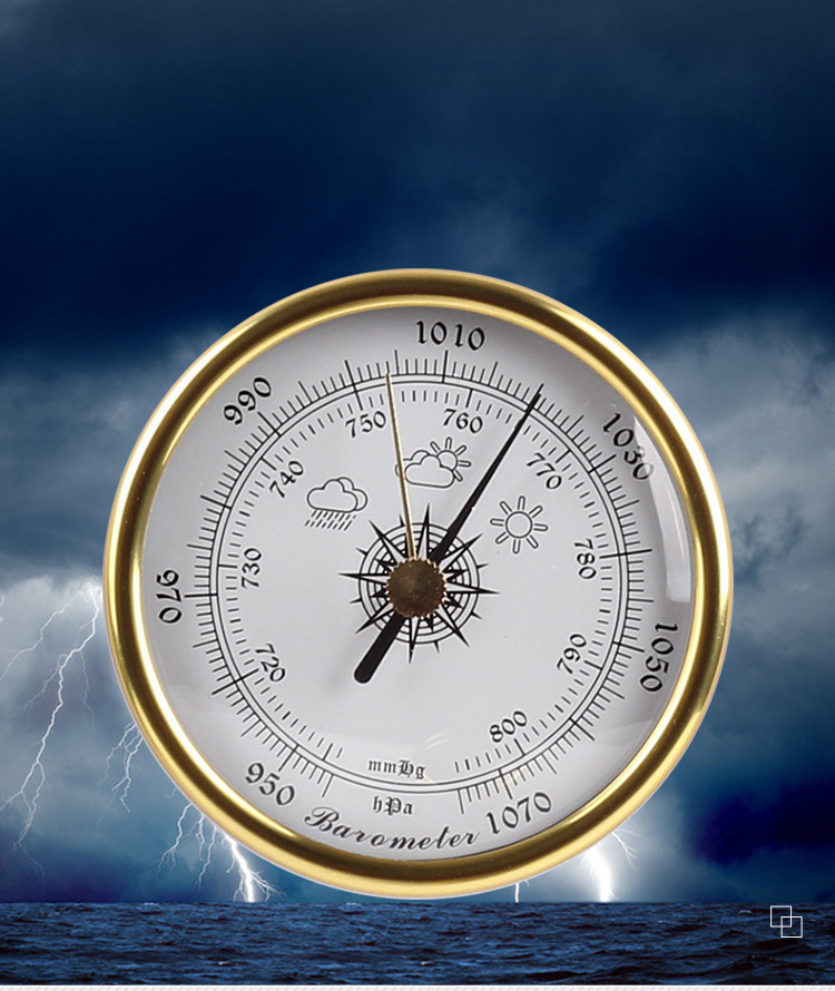 户外大气压计高精度 气压表计 钓鱼大气压力表计 家用晴雨表72mm