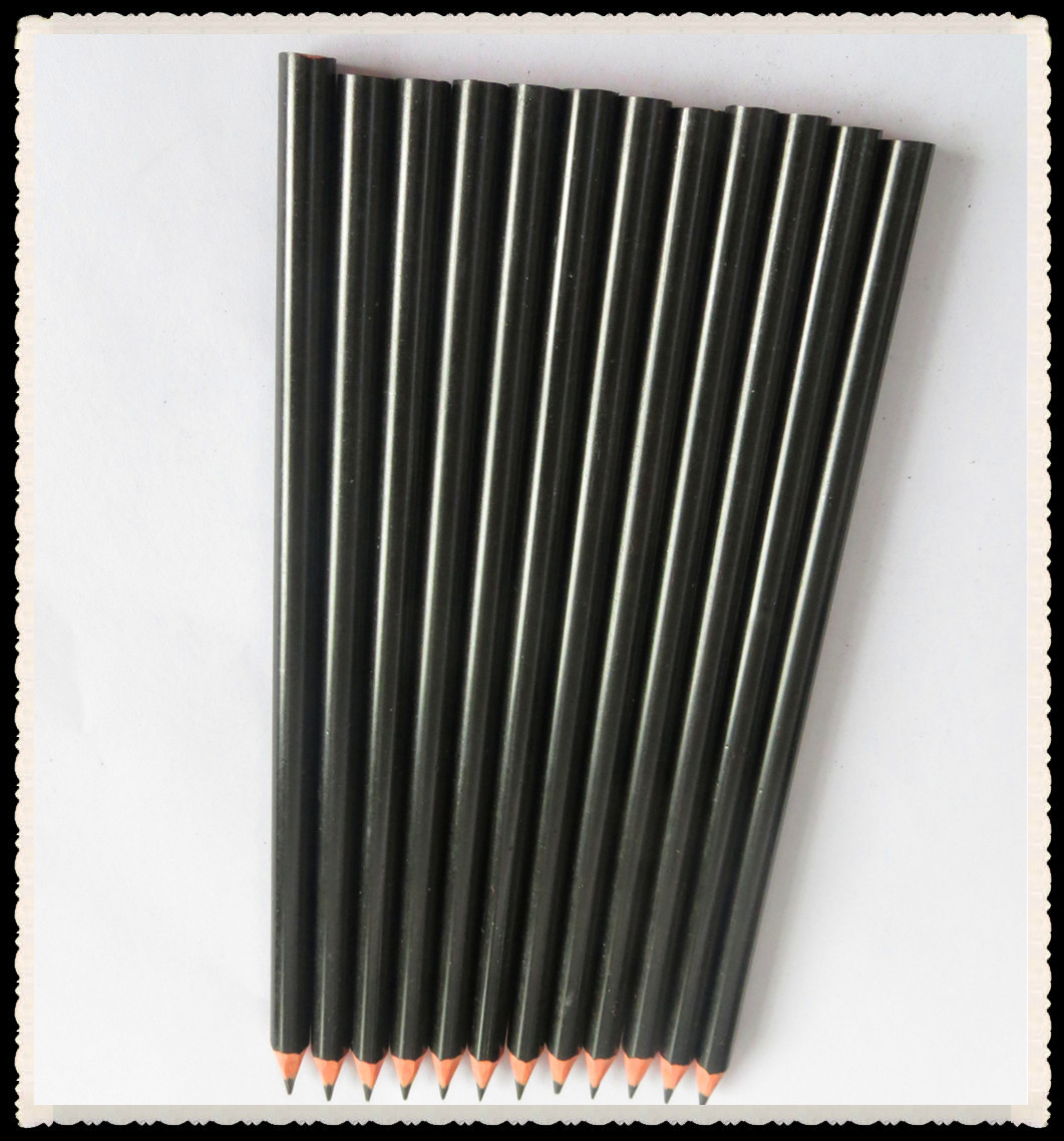 铅笔厂家供应黑色铅笔 出口国外连锁铅笔批发 学习作业铅笔定制