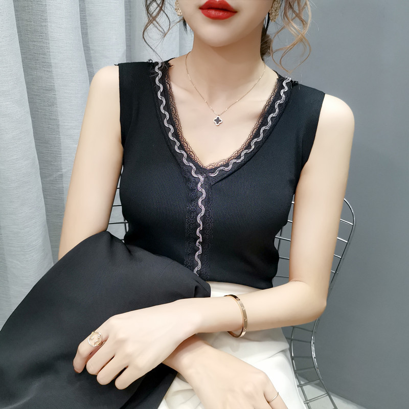 无袖背心蕾丝批发图片