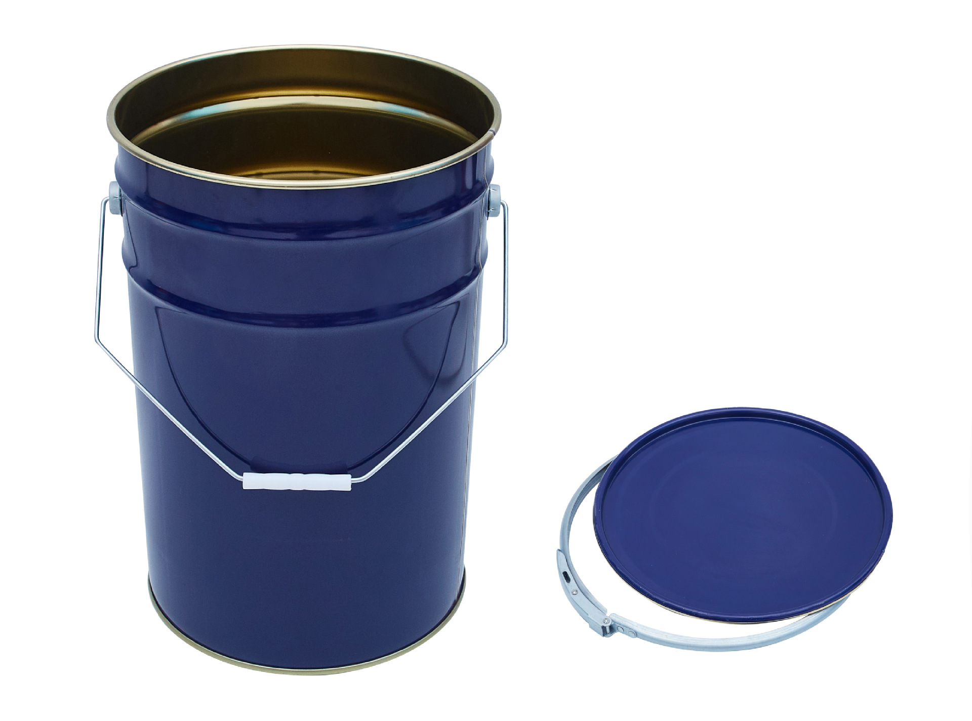 27升蓝色扣环盖花兰桶 手提马口铁油漆桶 厂家批发化工溶剂桶