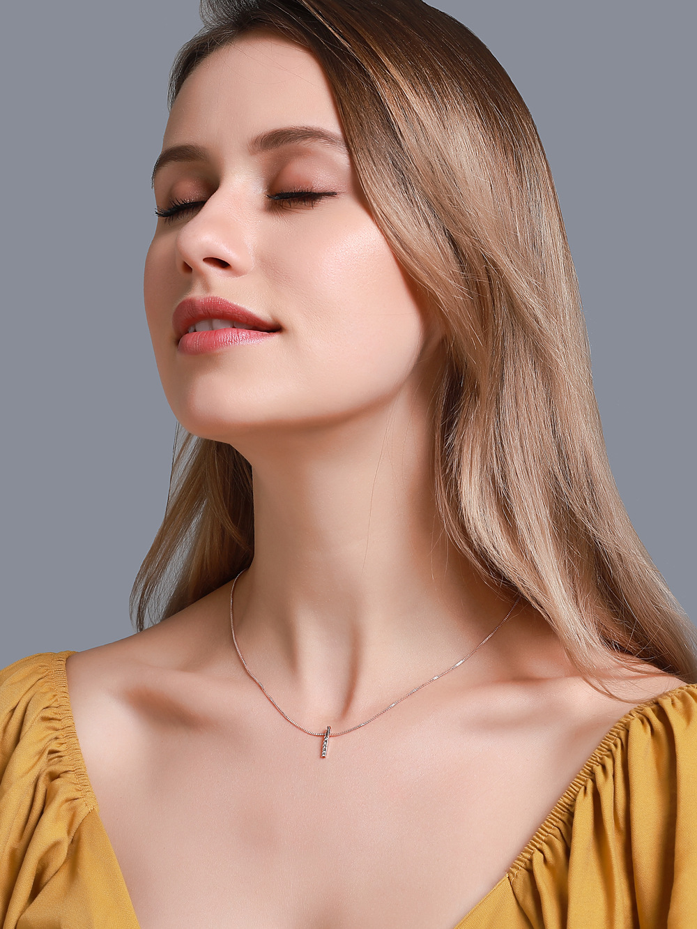 韩版极简风长条几何项链女百搭锁骨链一字网红气质个性学生礼物