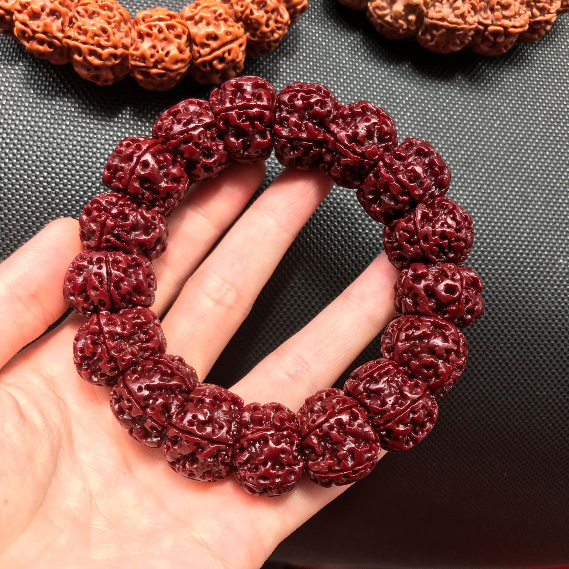 厂家供应手工制作扇面金刚菩提 机刷扇面金刚菩提手串