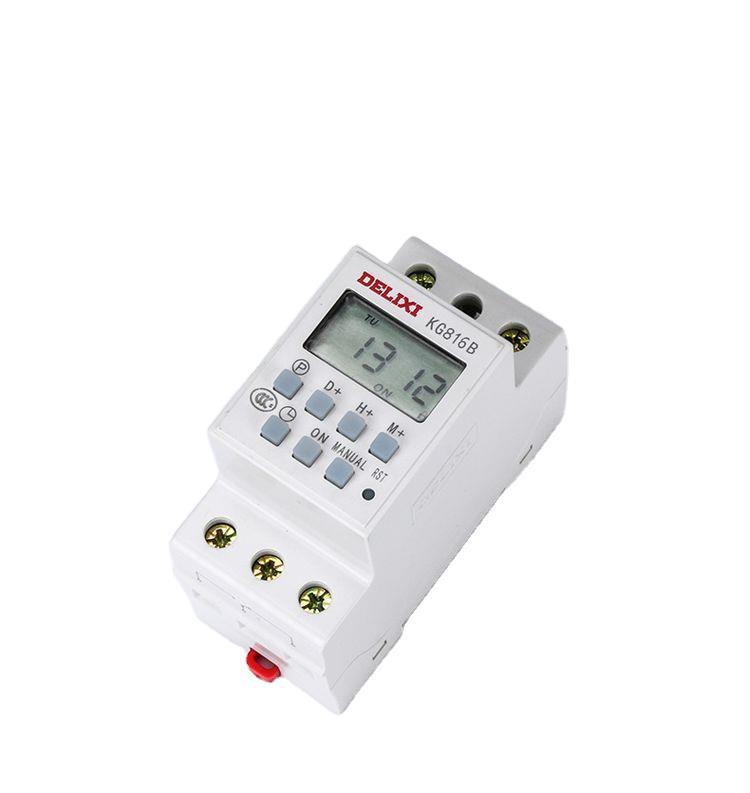 德力西导轨式时控开关kg816bac220v卡槽式轨道安装时控开关