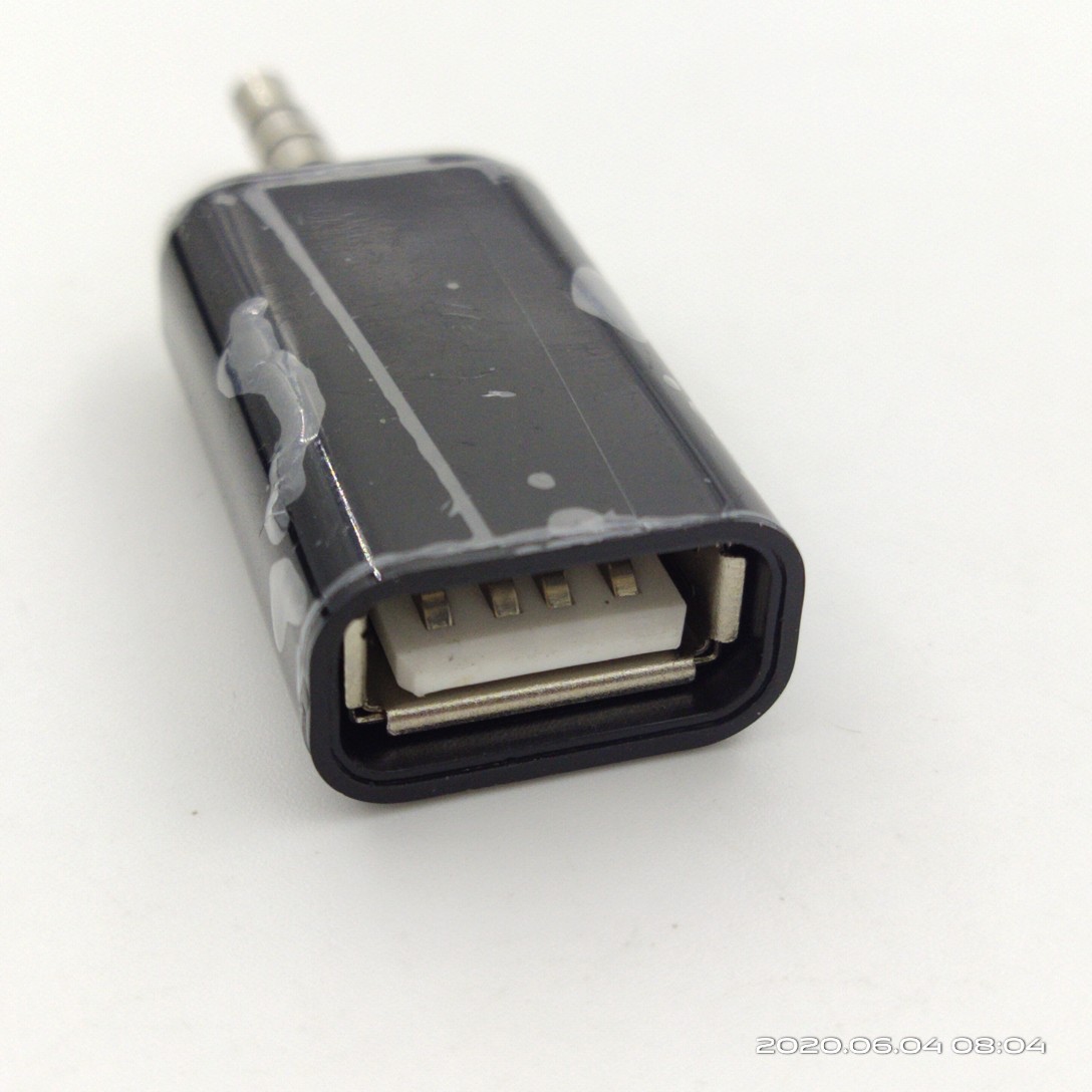 aux转usb车载 汽车aux音频转接线插u盘 usb母转3.5车载mp3转接线