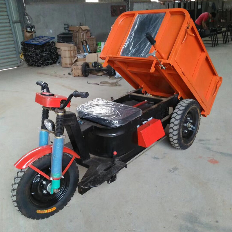 拉灰电动三轮车工程建筑用翻斗小三轮电动续航时间长可爬坡可定做