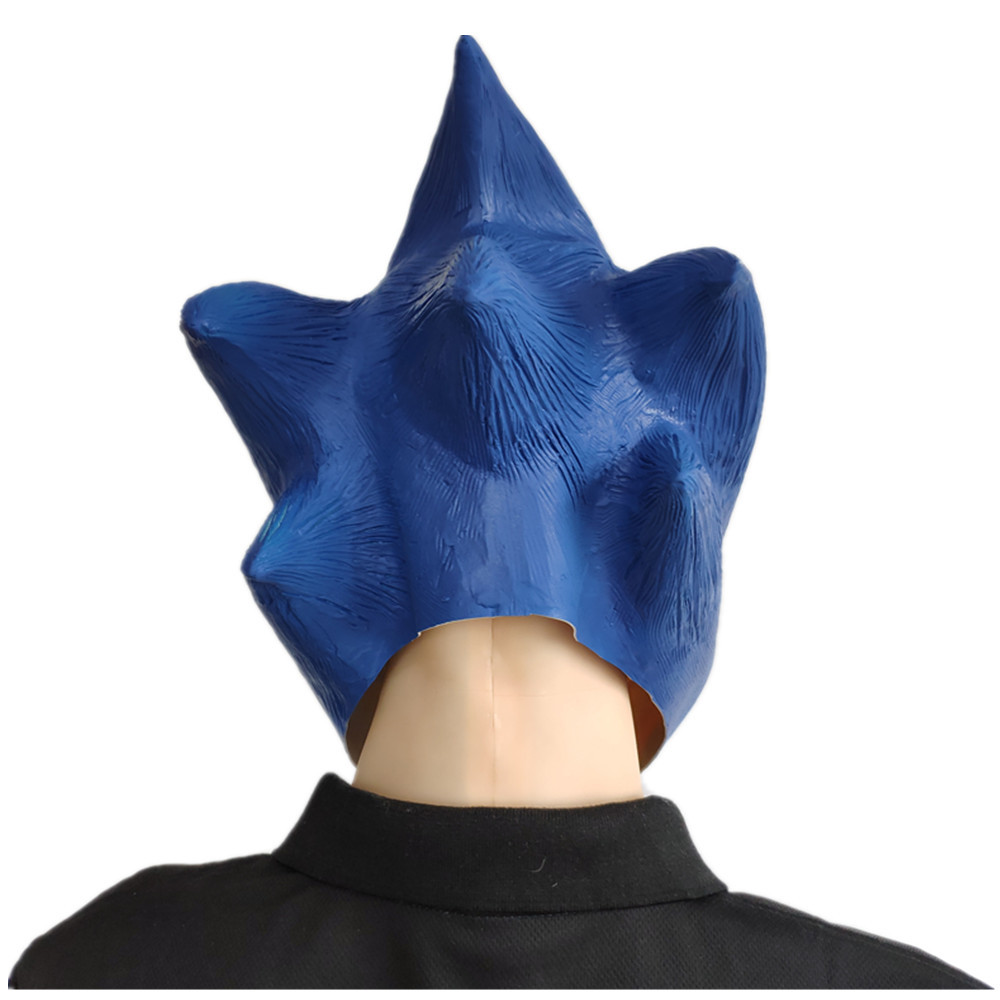 音速小子刺猬索尼克面具hedgehog mask乳胶头套蓝色动物面具派对