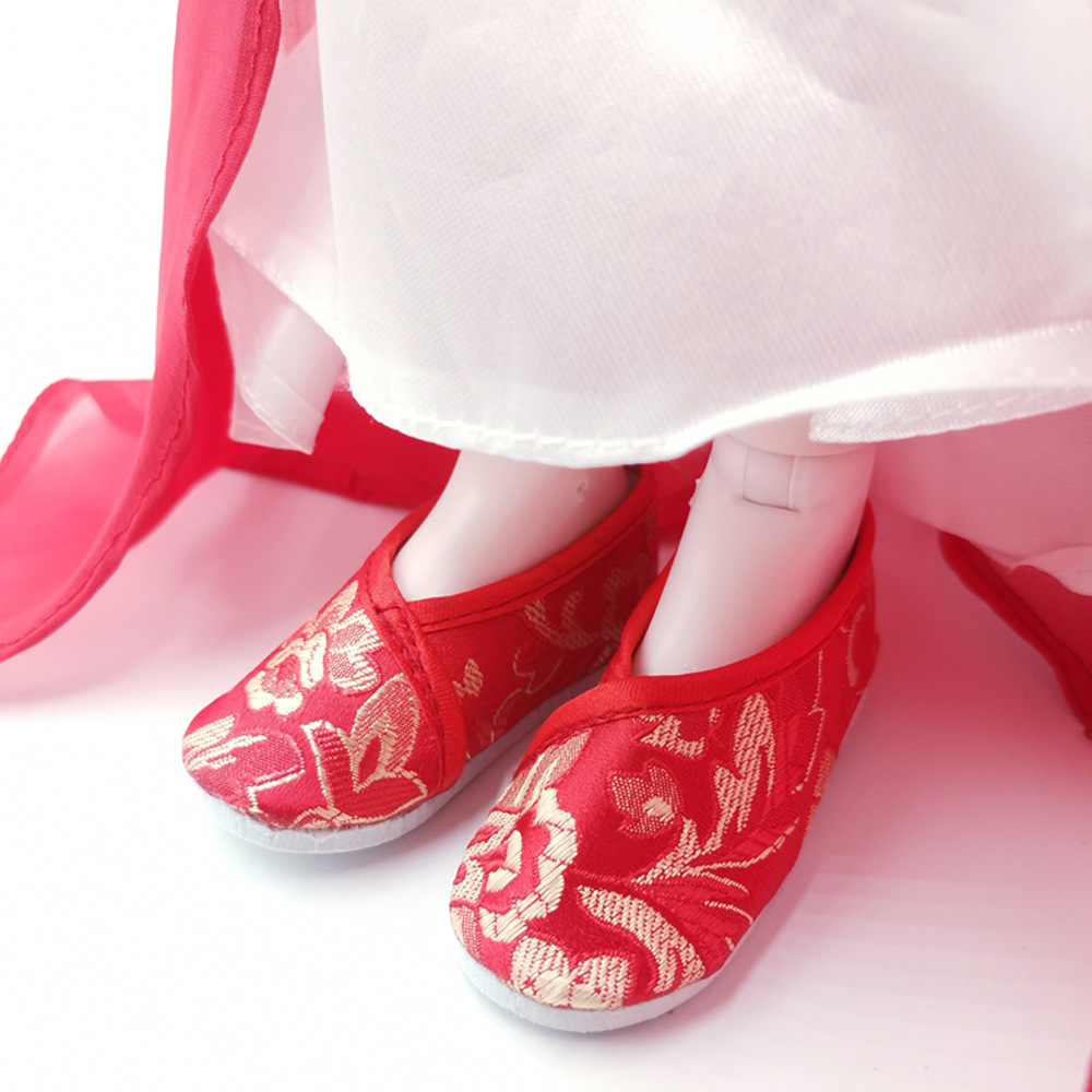 60cm娃娃古装绣花鞋sd3分bjd娃娃萌宝莉娃娃古风鞋7.8cm玩具鞋