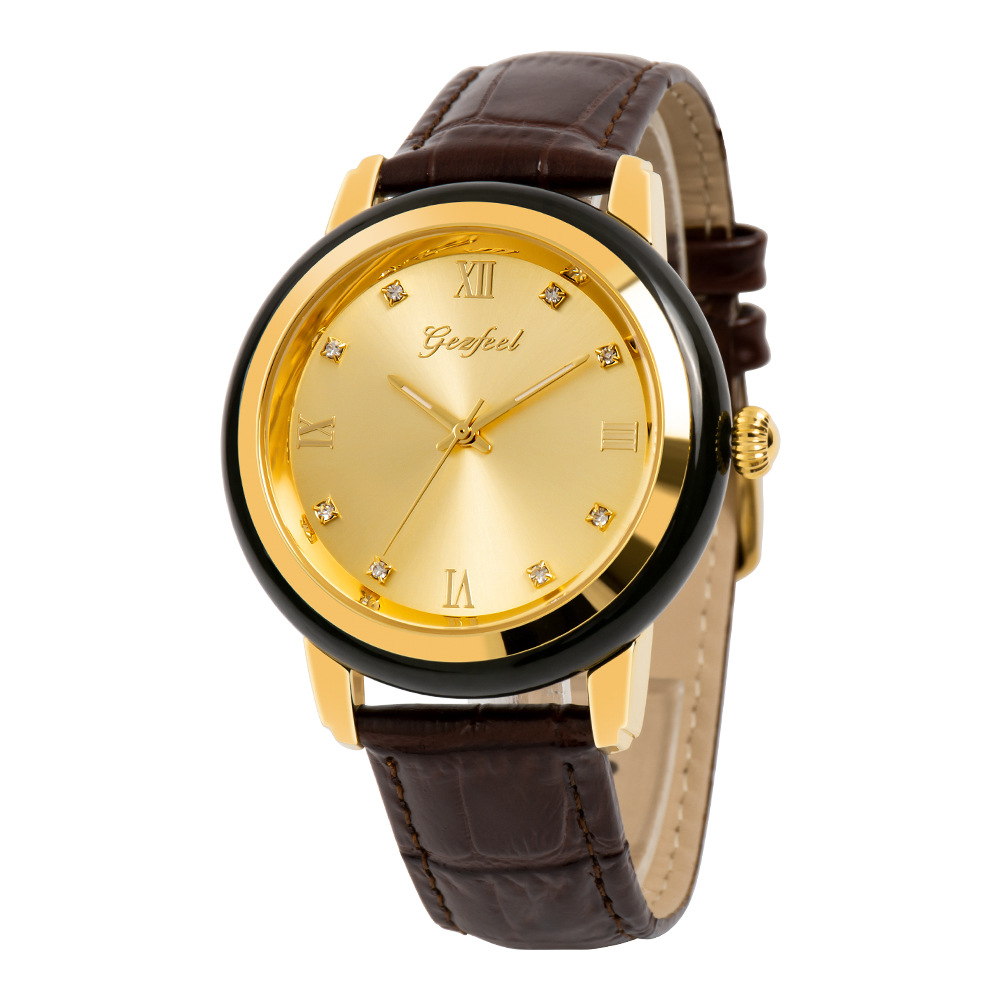 和田玉厂家供应戈菲尔gezfeel金镶玉手表支持一件代发