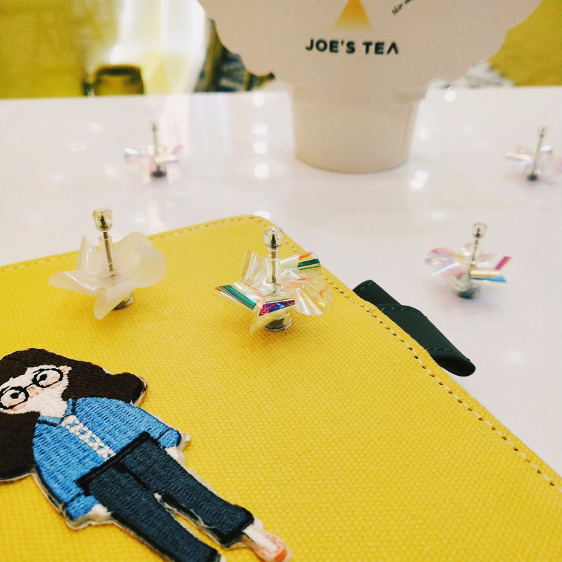 创众炫彩风车磁性贴可旋转冰箱贴公告栏教学磁铁小清新装饰磁力扣