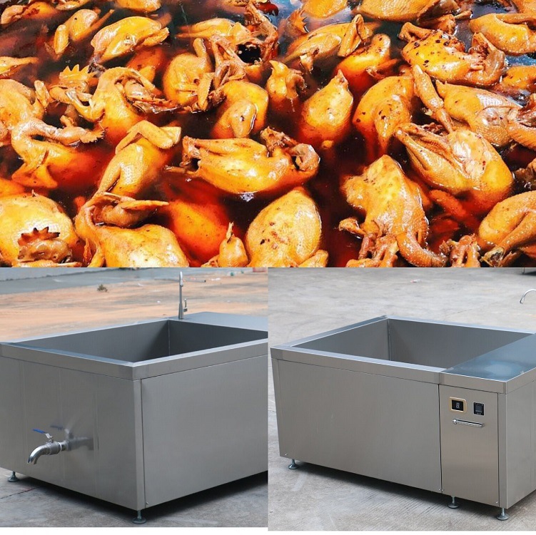 方宁商用电磁炉大功率油炸锅食品厂方形电磁炸锅方形卤肉锅煮肉锅