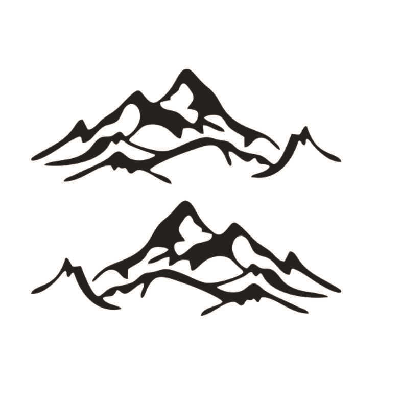 d-816山地图腾汽车贴纸suv山峰 越野车身贴 后挡风玻璃车贴拉花