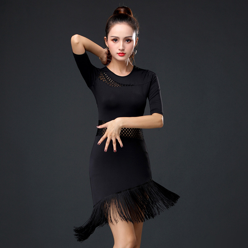 拉丁舞服装成人女新款流苏拉丁连衣裙专业高档比赛演出恰恰表演服