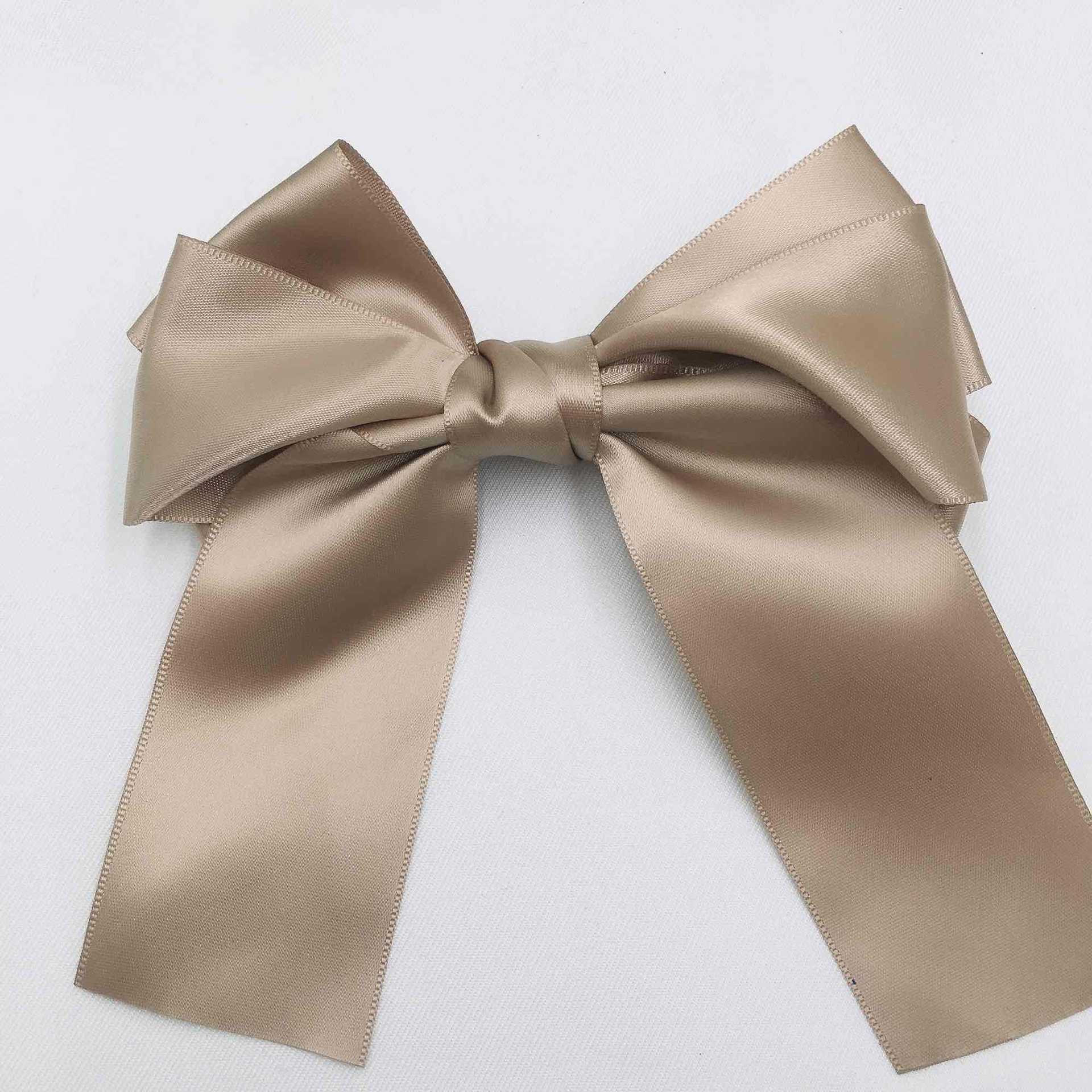 日韩风缎面布艺手工长丝带飘超大蝴蝶结diy配件不含夹子厂家直销