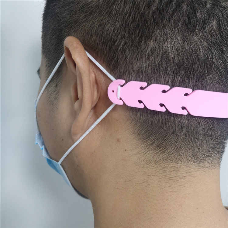 口罩绳配件调节挂扣硅胶条成人口罩辅助松紧带无痛不勒耳朵无勒痕