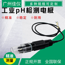 广州厂家供应工业塑壳ph电极 在线PH传感器污水复合ph计电极探头