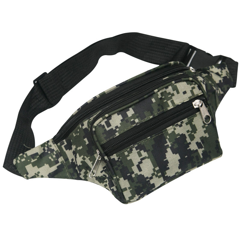 厂家生产男女款运动迷彩战术腰包生意收银大容量户外迷彩跑步腰包