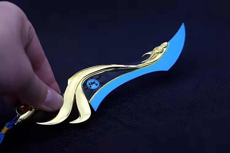 游戏周边凯神兽皮肤青龙志武器刀金属未开刃模型摆件玩具
