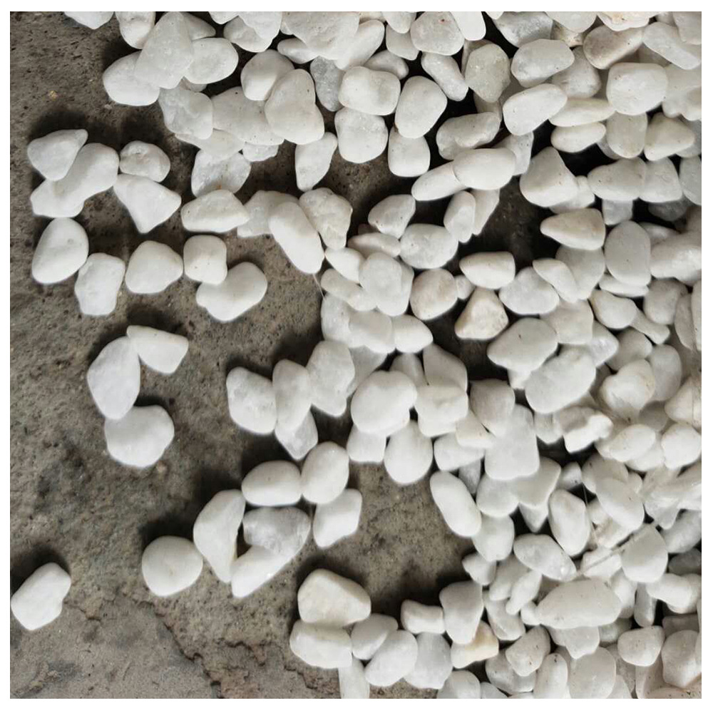 现货供应水磨石白石子雪花白石子白色石子水磨石石子多规格可选